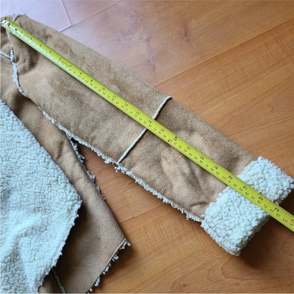 Sandro Tan Shearling Women's Jacket - Picture 5 of 6